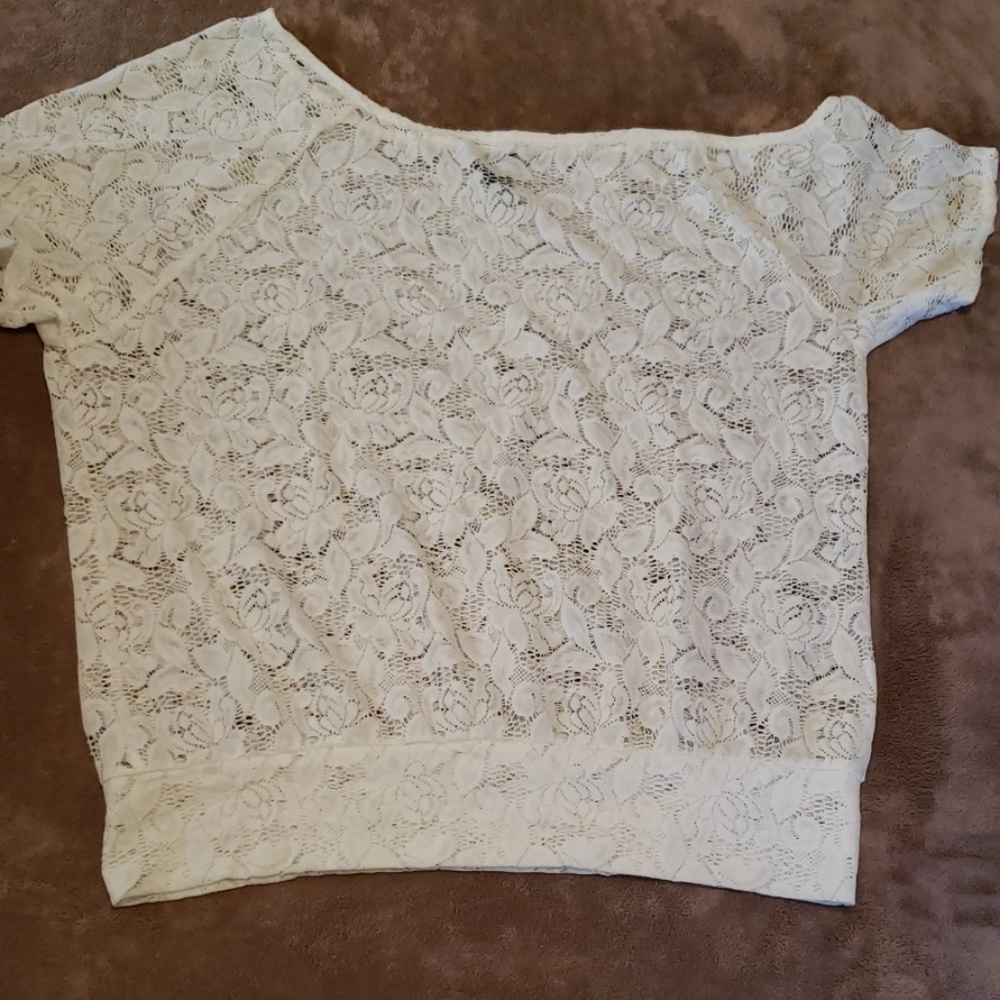 Torrid lace one shoulder top